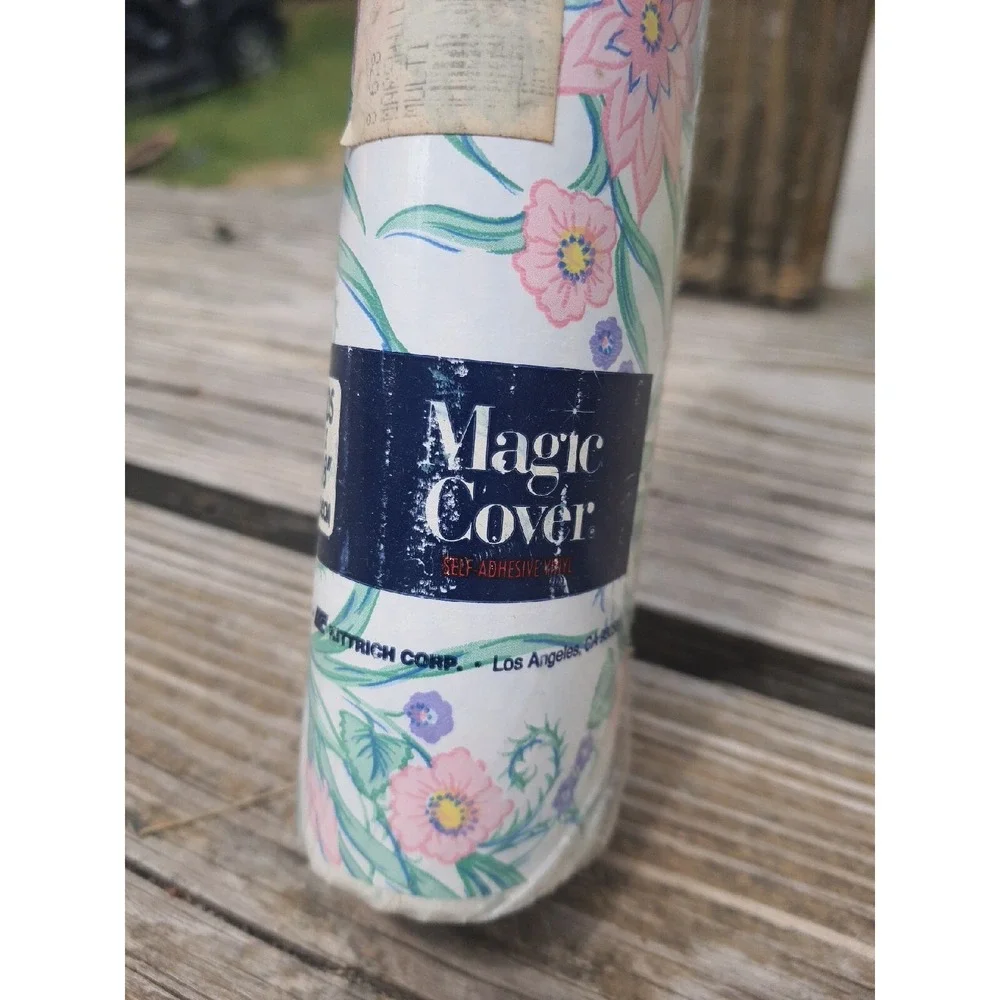 Vintage Magic Cover Pastel Floral Self-Adhesive Vinyl 8 Yds X 18